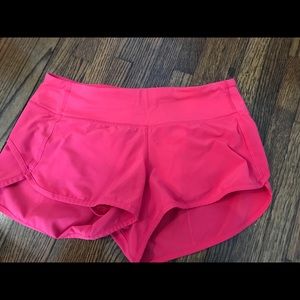 Hot Pink Lululemon Speed Shorts Size 4